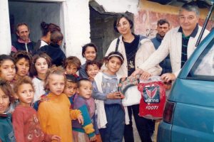 Roma School in "Bangladeš" settlement, 2000.