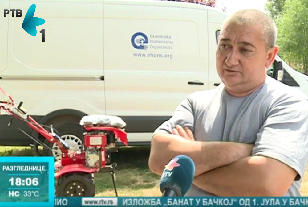 Reportaža RTV Vojvodina o isporuci alata korisniku EHO podrške za samozapošljavanje