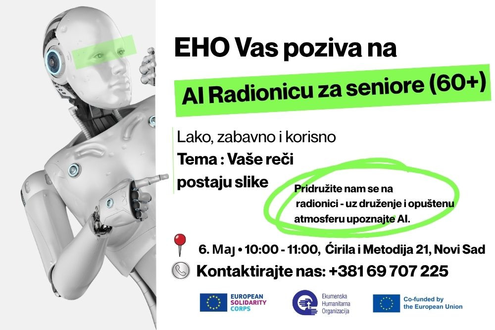Digitalna radionica za seniore: Od reči do videa uz pomoć ve&scaron;tačke inteligencije