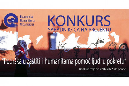 Konkurs za radno mesto Saradnika/ce na projektu  “Podrška u zaštiti i humanitarna pomoć ljudi u pokretu”