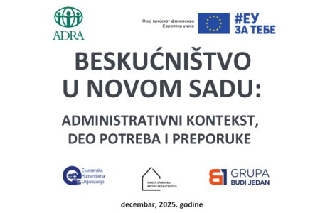 Beskućni&scaron;tvo u Novom Sadu: administrativni kontekst, deo potreba i preporuke